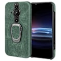 Pikkukuva 1 / 2: Iskunkestävä nahkasuojus soikealla jalustalla Sony Xperia Pro-I:lle - Vihreä Green