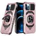 Miniatyrbillede 1 af 5: Holdbart cover i hård plast med blød inderside og kickstand til iPhone 12 Pro Max - Rose Gold Pink