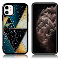 Pikkukuva 1 / 2: Marble iPhone 11 Pro kuoret - Vihertävän kultaiset kolmiot ja tähdet Multicolor