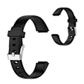 Miniatyrbillede 1 af 2: Fitbit Luxe silikone-urrem - Sort / Størrelse: L Black