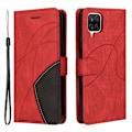 Miniatyrbillede 1 af 2: Tekstureret Læder Etui med Strop Til Samsung Galaxy A12 5G - Rød Red