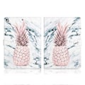 Miniatyrbild 1 av 2: mönster läder fodral för iPad 10.2 (2019) / Air (2019) - ananas Silvergrå