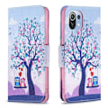 Pikkukuva 1 / 2: Wonderland Xiaomi 11 Lite 5g Ne / Mi 11 Lite 5g / 11 Lite Läppäkotelo - Puu And Owls Multicolor