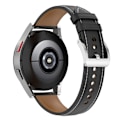 Miniatyrbild 1 av 2: 20mm Universal enkelt klockarmband i äkta läder - Svart Svart