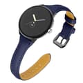 Google Pixel Watch urrem i ægte læder med sort stik - Mørkeblå Blue