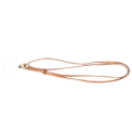 Miniatyrbillede 1 af 2: Universal crossbody-læderhalsrem med gennemsigtig pude - Lysebrun Brown