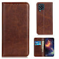 Miniatyrbillede 1 af 2: Samsung Galaxy M32 flip etui i ægte læder med pung – Brun Brown