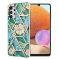 Pikkukuva 1 / 2: Marble Samsung Galaxy A32 Suojakotelo - Vihreä Marble / Flower Green