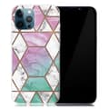 Miniatyrbilde 1 av 2: Marmordesign iPhone 13 Pro Max deksel - Hvit Diamant I Fargerik Bakgrunn Multicolor