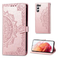 Miniatyrbild 1 av 2: Mandala läder Samsung Galaxy S21 FE fodral - Rosa Rosa