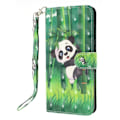 Miniatyrbillede 2 af 2: Huawei Y6 (2018) mobiletui i kunstlæder med printet mønster - Panda og bambus Multicolor