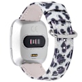 Pikkukuva 1 / 2: Fitbit Versa 2 / Versa Lite leopardi kuvioitu aito nahkainen ranneke - Musta Multicolor