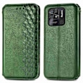 Miniatyrbillede 1 af 2: Læder Etui med A Stilfuldt Rhombus Tryk til Xiaomi Redmi 10C - Grøn Green