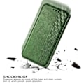 Miniatyrbillede 3 af 6: Læder Etui med A Stilfuldt Rhombus Tryk til Samsung Galaxy S20 Ultra - Grøn Green