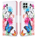 Pikkukuva 1 / 2: Wonderland Samsung Galaxy M33 5G flip kuoret - Kaksi Perhosta Multicolor