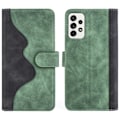Pikkukuva 1 / 2: Kaksivärinen nahkainen läppäkotelo Samsung Galaxy A52s 5G / Samsung Galaxy A52 5G / Samsung Galaxy A52 - Vihreä Green
