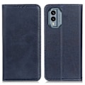 Miniatyrbillede 1 af 2: Flip Etui med Pung i Ægte Læder til Nokia X30 - Blå Blue