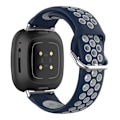 Miniatyrbild 1 av 2: Fitbit Sense 2 / Versa 4 dubbelfärgat klockarmband i silikon - Midnattsblå / Grå Blå