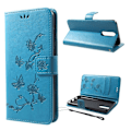 Miniatyrbillede 1 af 2: Huawei Mate 10 Lite Læder etui med unik tryk - Blå Blue