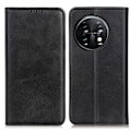 Miniatyrbillede 1 af 2: Flip Etui med Pung i Ægte Læder til OnePlus 11 - Sort Black