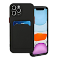 Pikkukuva 1 / 2: Card Holder Suojakuori For iPhone 12 / 12 Pro - Musta Black