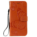 Miniatyrbillede 1 af 2: Huawei P Smart 2019 trykt sommerfugl læder flip etui - Orange Orange