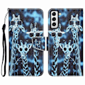 Pikkukuva 1 / 6: Wonderland Samsung Galaxy S22 Läppäkotelo - Giraffe Blue