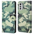 Miniatyrbillede 1 af 2: Wonderland Motorola Moto E32 flip etui - Camouflage Green