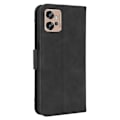 Miniatyrbillede 2 af 2: Stilfuldt Læder Etui med Pung til Motorola Moto G32 - Sort Black