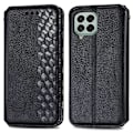 Miniatyrbild 1 av 2: Läder Samsung Galaxy M33 5G fodral med romb-design - Svart Svart