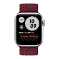 Miniatyrbillede 4 af 6: Apple Watch Series 8 (41mm) elastisk vævet urrem - Mørkerød / Størrelse: Xl Red