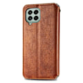 Miniatyrbild 2 av 2: Läder Samsung Galaxy M53 5G fodral med romb-design - Brun Brun