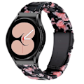 Miniatyrbillede 2 af 6: Samsung Galaxy Watch 5 / 5 Pro / 4 urrem i resin-stil - Sort / Lyserød Black