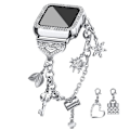 Pikkukuva 1 / 2: Apple Watch SE 2022 (40mm) strassikoristeinen kellonhihna - Hopea Silver grey