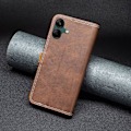 Pikkukuva 4 / 6: BINFEN kaksivärinen nahkakotelo Samsung Galaxy A04 - Kahvi Brown