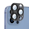 Miniatyrbillede 1 af 2: ENKAY iPhone 13 Pro Max / 13 Pro aluminium hærdet glas kameralinsebeskytter - Sort Transparent