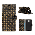 Pikkukuva 1 / 2: Samsung Galaxy J7 (2017) metallityylinen nahkakotelo - Kultaiset niitit Gold
