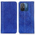 Miniatyrbild 1 av 6: Äkta läder Xiaomi Redmi 12C / Xiaomi Redmi 11A fodral med magnetisk stängning Blå