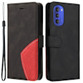Miniatyrbillede 1 af 2: Tekstureret Læder Etui med Strop TilMotorola Moto G51 5G - Sort Black