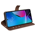 Pikkukuva 5 / 6: Lompakko Nahkakotelo For Motorola Moto G Play (2023) - Ruskea Brown