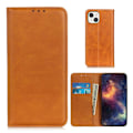 Pikkukuva 1 / 2: Lompakko-style Aitoa Nahkaa Läppäkotelo For iPhone 13 - Ruskea Brown