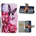 Miniatyrbillede 1 af 2: Wonderland iPhone 12 Pro / iPhone 12 flip etui - Rød Blomst Og Sommerfugl Red