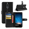 Miniatyrbillede 1 af 2: Huawei Mate 10 Lite Litchi skind etui - Sort Black