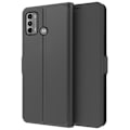 Miniatyrbillede 1 af 2: Glat og tyndt Premium Pu Læder-etui til Motorola Moto G60 - Sort Black
