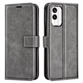 Pikkukuva 1 / 2: Lompakko Nahkakotelo For Nokia X30 - Harmaa Silver grey