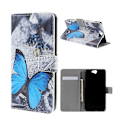 Miniatyrbild 1 av 2: Butterfly läder HTC One A9 fodral - Blå Blå