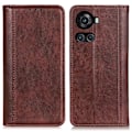 Miniatyrbillede 1 af 2: OnePlus 10R / OnePlus Ace ægte læderetui med magnetisk lukning - Brun Brown