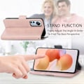 Pikkukuva 5 / 6: Pehmeä kukkakoristelu nahkakotelo Xiaomi 12 Lite - Ruusukulta Pink