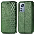 Miniatyrbild 1 av 2: Läder Xiaomi 12 Pro fodral med romb-design - Grön Grön
