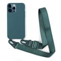 Pikkukuva 1 / 2: Ohut TPU-kotelo, jossa on mattapintainen viimeistely ja säädettävä hihna iPhone 12 Pro Max - Tummanvihreä Green